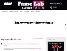 Tablet Screenshot of famelab.org.pl